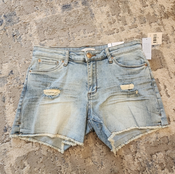 NWT STS Blue Aubrey lightwash distressed stretch denim shorts. Size 30 (10) - Picture 10 of 16